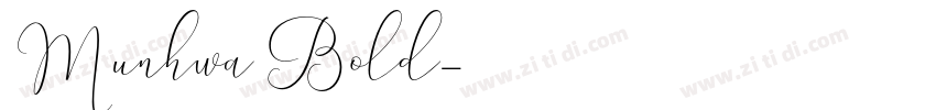 Munhwa Bold字体转换